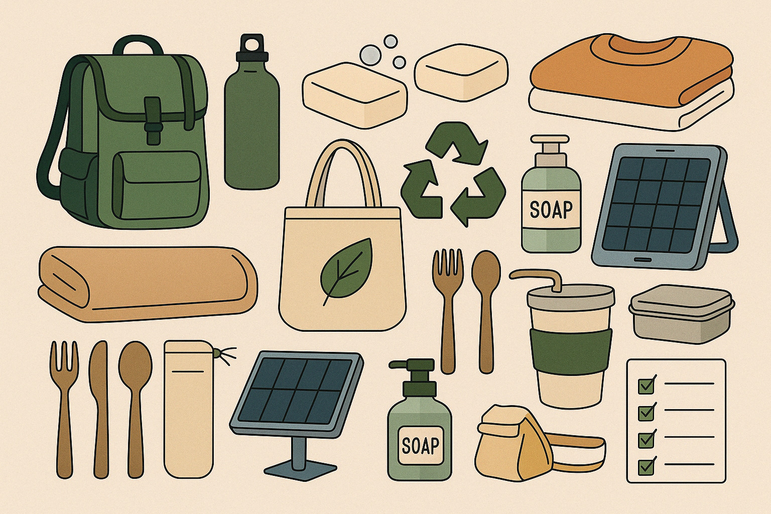 Eco-freundliche Packliste für jede Reiseart